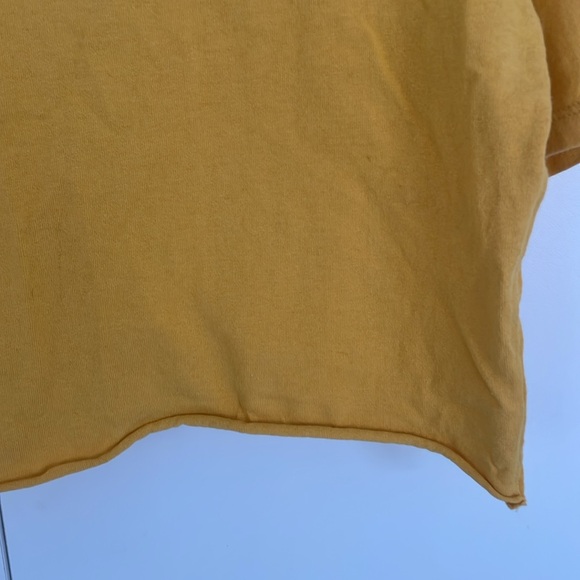FOREVER 21 DROP SHOULDER CROP TEE - YELLOW - Picture 7 of 8